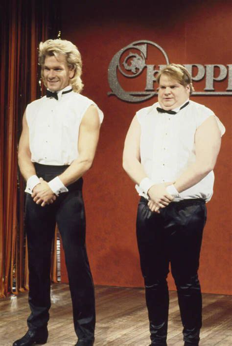 Patrick Swayze And Chris Farley Auditioning For Chippendales Snl 1990