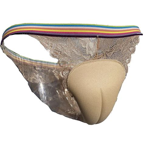 Lgbt Rainbow Camel Toe Control Panty Lace Underwear Crossdresser Transgender Briefs Drag Queen