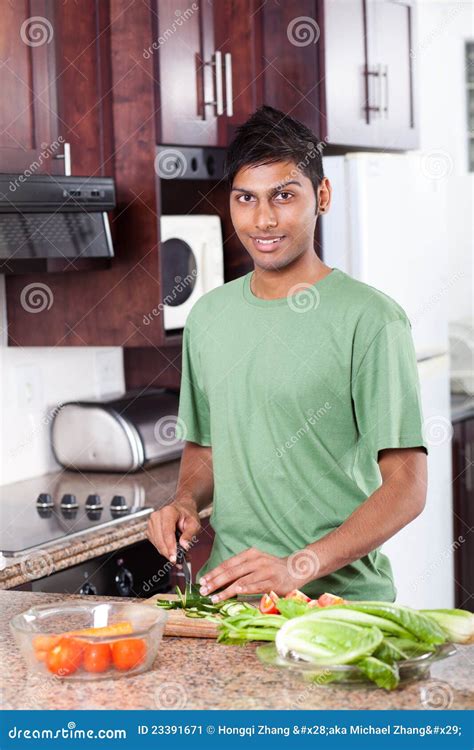 Indian Man Cooking Stock Image Image Of Male Cooking 23391671