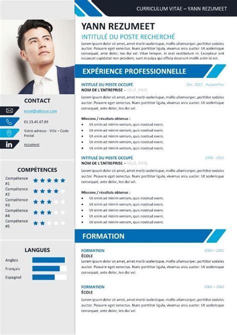 Yanaka – Modèle de CV Professionnel pour Word  Good resume examples