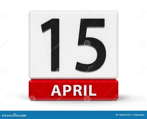 Cubes Calendar 15th April Stock Illustration Illustration Of Design