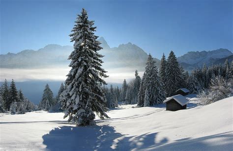 Snow Covered Scene In Tirol Austria By Wingmar