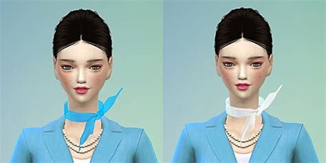 Korean Stewardess Scarf At Marigold Sims 4 Updates