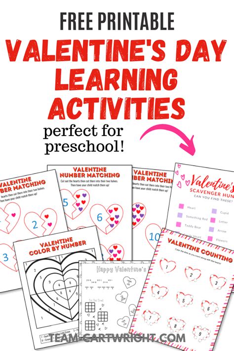 Learning And School Printable Valentines Day Learning Activity For Kids
