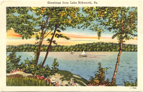 Vintage Lake Silkworth Postcards