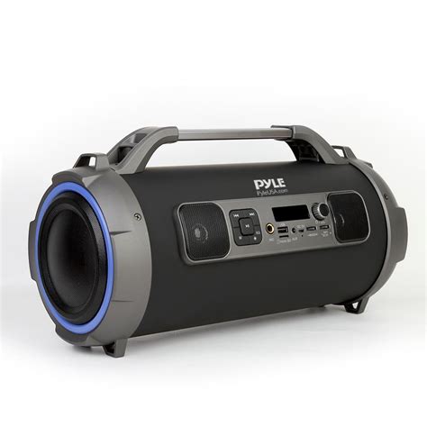 Pyle Bluetooth Boombox Speaker System Wireless And Portable Stereo Radio
