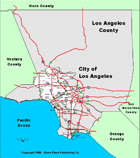 La Los Angeles County Map