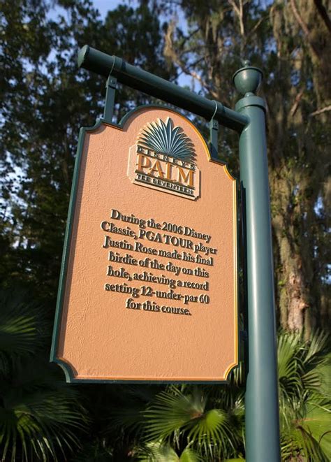 The course rating is 73. Orlando Golf Vacation Packages - Disneys Palm Golf Course