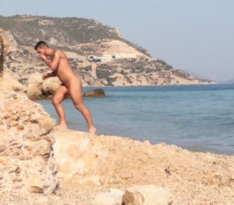 Growing A Huge Boner In A Greek Beach SpyCamDude