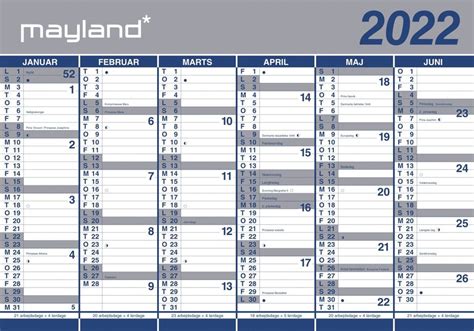 Kalender 2022 2 Halvår Kalender Juni