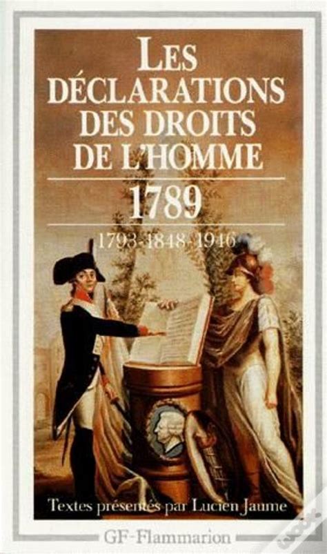 Les Déclarations Des Droits De Lhomme 1789 Livro Wook