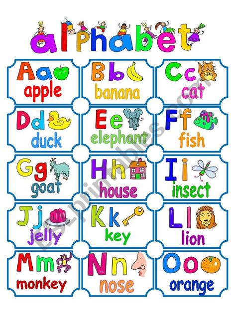 Alphabet Chart Printable Esl Free Printable Download