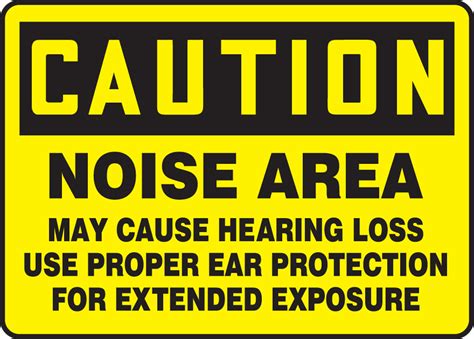 Noise Area Osha Caution Safety Sign Mppe401