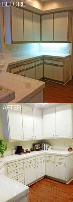 Easy And Affordable Kitchen Makeover Update 80s Laminate Cabinets And