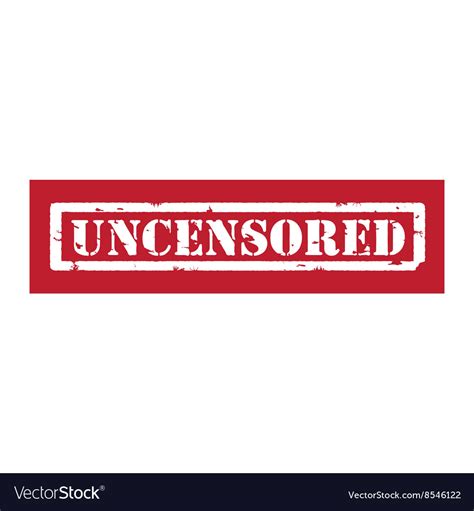 Red Stamp Uncensored Royalty Free Vector Image