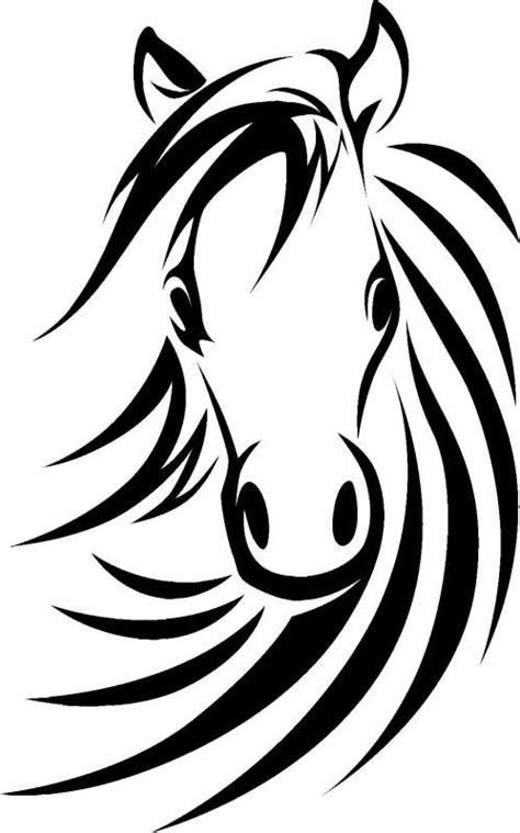 Horse Head Stencils Printable Horse Face Horse Head Silhouette