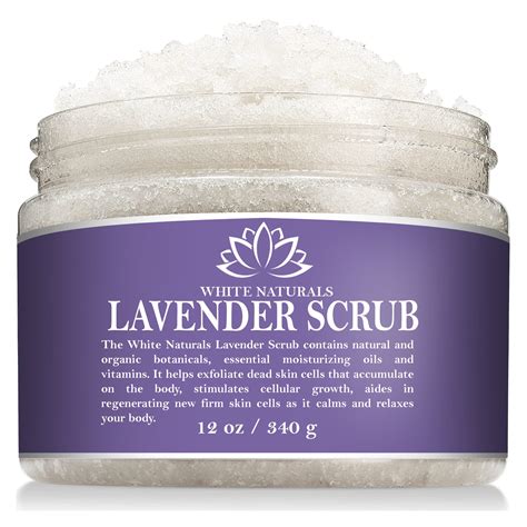 Lavender Body Scrub By White Naturals 12 oz