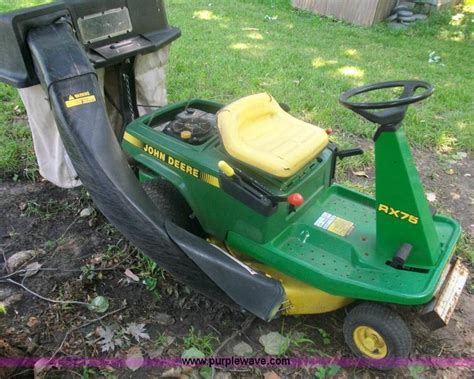 John Deere Rx75 Riding Lawn Mower With Bagger System In Wamego Ks