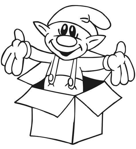 Elf Smiling Coloring Page Free Printable Coloring Pages For Kids