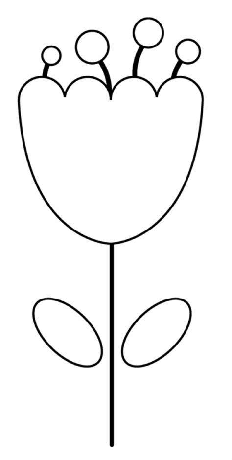 Messe schablonen ausdrucken vorlagen fur dein 49 luxus. Kostenlose Malvorlage Blumen: Tulpe zum Ausmalen