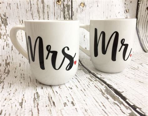 Mr And Mrs Mugs Mr And Mrs Coffee Mugs Wedding Mugs