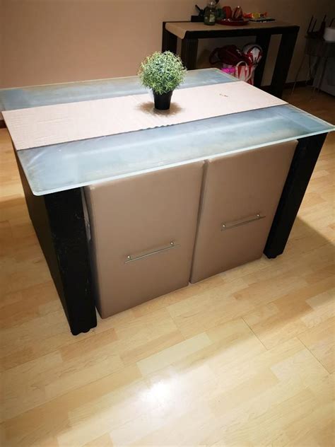 These transforming tables do just that. REDUCED TO CLEAR! Modern Space Saving Dining Table ...