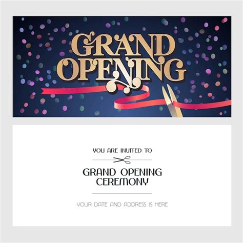Premium Vector Grand Opening Illustration Background Invitation