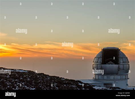 Sunset In The Astrophysical Observatory Of The Roque De Los Muchachos