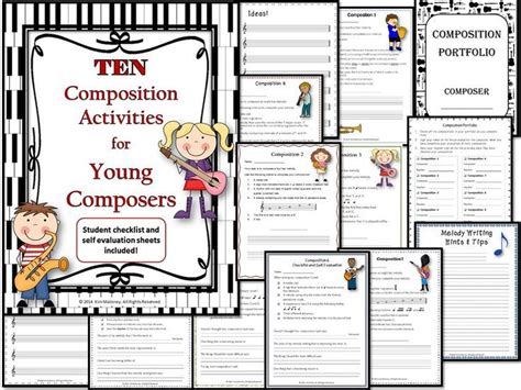 You want to compose music that clearly expresses yourself and your emotions in a way that others understand. Music Composition!!! TEN Music Composition activities with a criteria checklist page and student ...