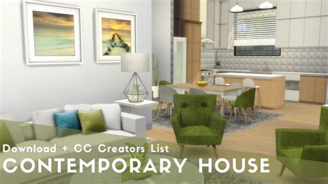 Contemporary House Download Tour Cc Creators The Sims 4 Part2
