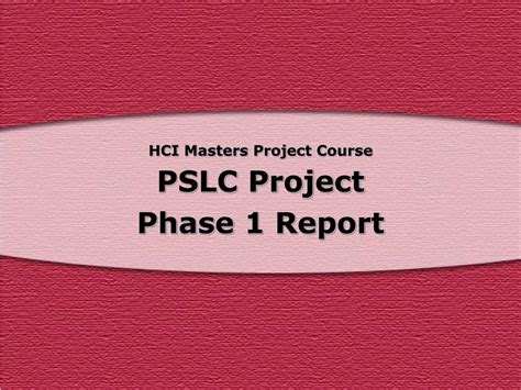 Ppt Hci Masters Project Course Powerpoint Presentation Free Download