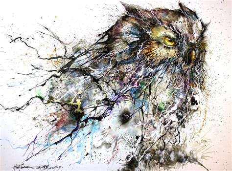 Jaw Dropping Splattered Ink Animal Portraits By Hua Tunan Twistedsifter