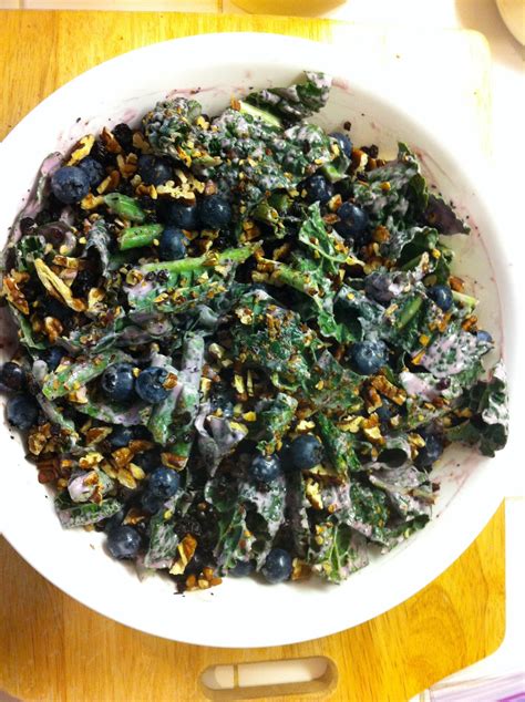 Recipe Ugly Kale And Green Beans Salad With Blueberry Dressing Coach