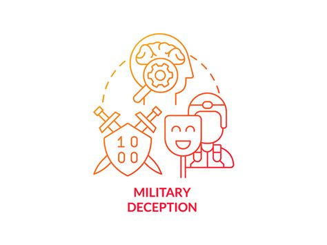 Military Deception Red Gradient Concept Icon By Bsd Studio ~ Epicpxls