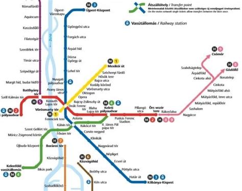 Mappa Della Metropolitana Di Budapest