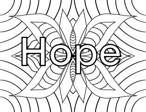 Adult Hope Coloring Coloring Pages