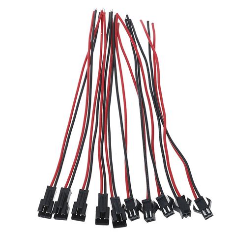 15cm 10Pcs Long JST SM 2pins Plug Male To Female Wire Connector YA EBay