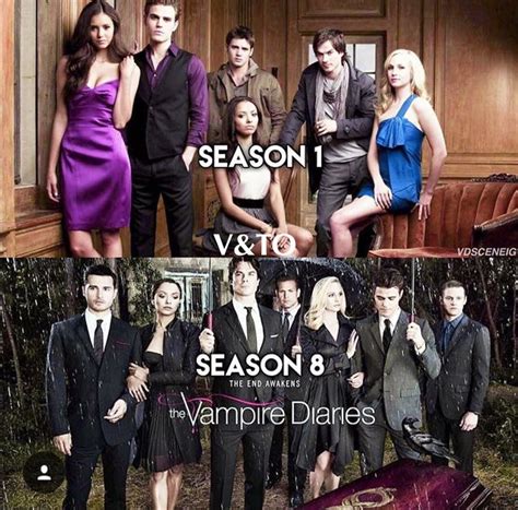 The Vampire Diaries Season 1 And Season 8 Vampire Diaries Seasons