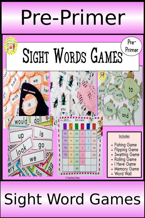 Sight Words Games Pre Primer Sight Word Games Pre