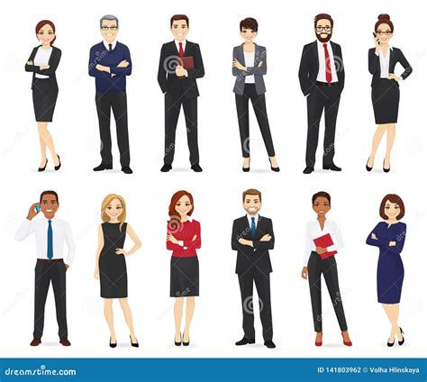 Business People Set Stock Vector Illustration Of Lead 141803962