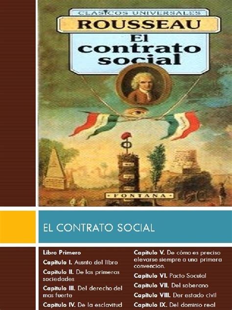 Contrato social , libro i, cap. El contrato social de rousseau | Contrato social ...