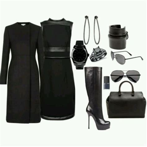 Black All Black Dresses Funeral Attire Fashion
