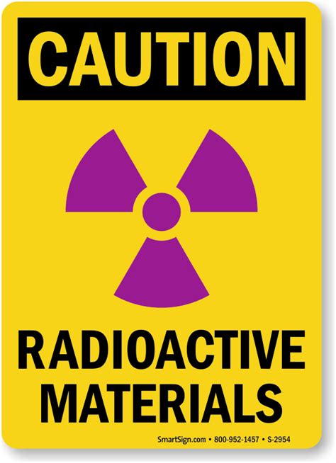 Radioactive Material Signs Radioactive Substance Warnings