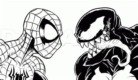 Spiderman vs venom coloring pages are a fun way for kids of all ages to develop creativity focus motor skills and color recognition. Venom Spiderman Drawing at GetDrawings | Free download