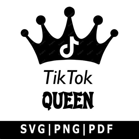 Tik Tok Queen Svg File Tik Tok Logo Svg For Cricut Svg Etsy Images