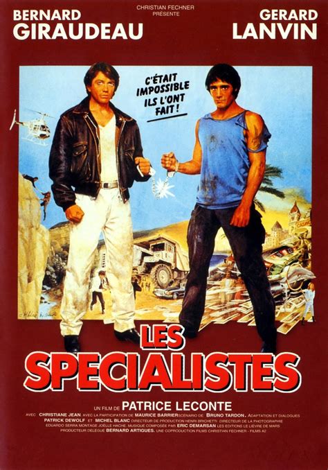 Affiches Photos Dexploitation Bandes Annonces Les Spécialistes 1984 Patrice Leconte