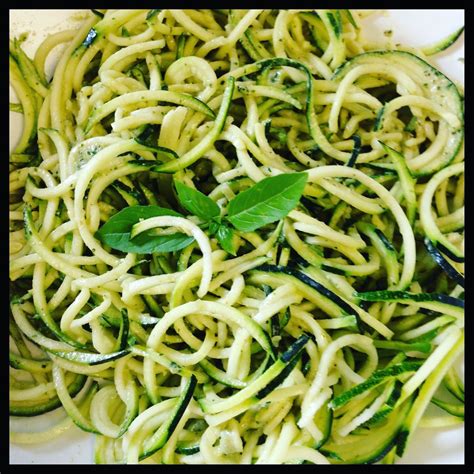 Walnut Basil Pesto With Zucchini Noodles Shari Rozansky Vegetable
