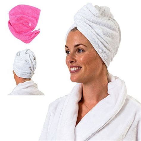 From 695 Towelsrus Spa Days Luxury Hair Turban White Absorbent Towel