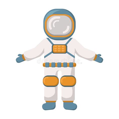 Flat Design Astronauts Float In Space Infographic Element Vector