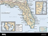 Political map of Florida Stock Photo - Alamy